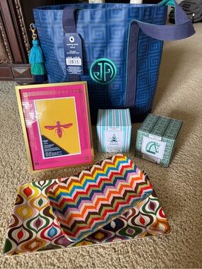 Jonathan Adler x Michaels Home Decor Bundle Tote Bag Candles Trays Frame NWT